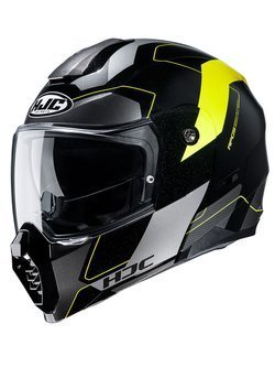 Flip up helmet HJC C80 Rox black-yellow