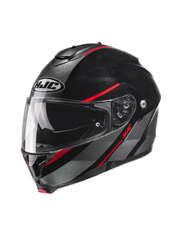 Flip up helmet HJC C91 Tero black-red