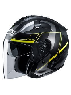 Open face helmet HJC FG-JET Komina black-yellow