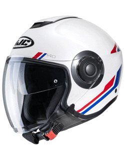 Open face helmet HJC i40 Paddy white-blue