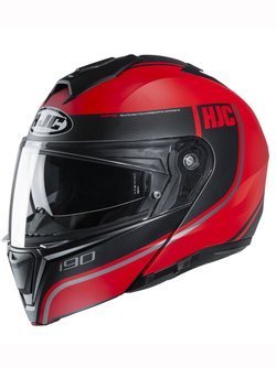 Flip Up helmet HJC i90 Davan black-red