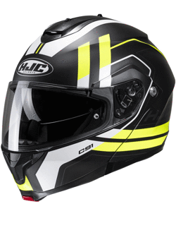 Flip up helmet HJC C91 Octo black-yellow