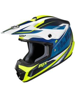 Off-road helmet HJC CS-MX II Drift white-blue-yellow