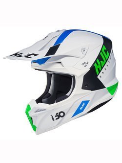 Off-road helmet HJC i50 Erased white-blue-green