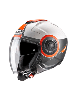 Open face helmet HJC i40 Panadi black-white-orange