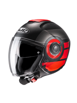 Open face helmet HJC i40 Spina black-red